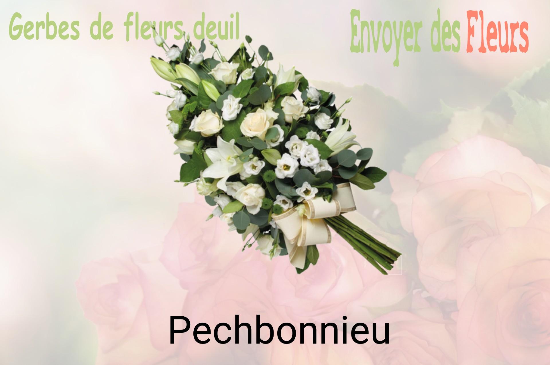 Gerbe de fleurs de deuil livrée à Pechbonnieu